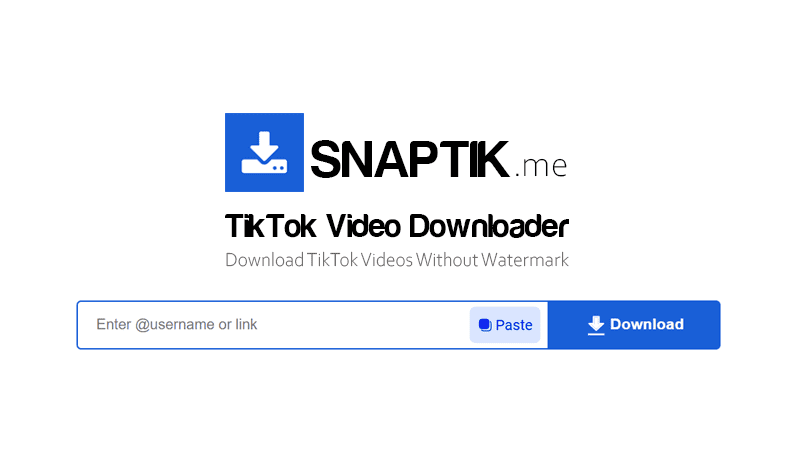SnapTik - TikTok Downloader